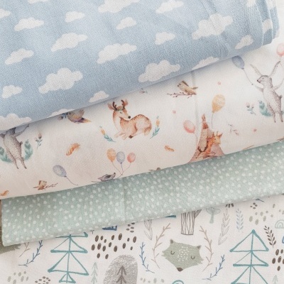 Pack tecidos lobos e animais