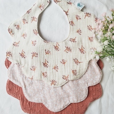 Pack babetes flor raminhos rosa