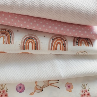 Pack tecidos bambis e arco-íris