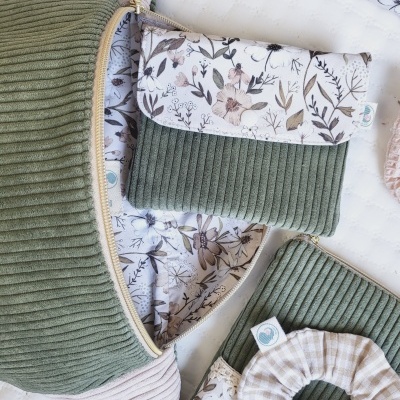 Carteira bombazine verde seco