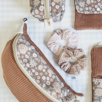 Bolsa cintura bombazine castanho