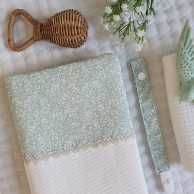Bolsa para fraldas e toalhitas Primavera verde