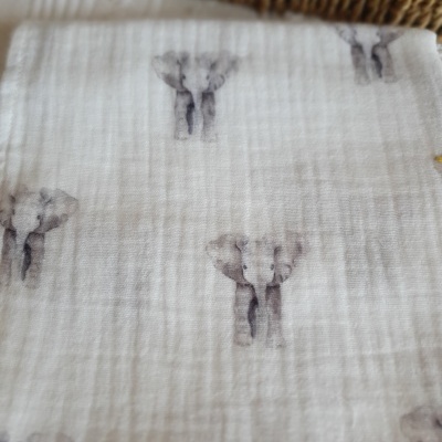 Musselina elefantes bebés