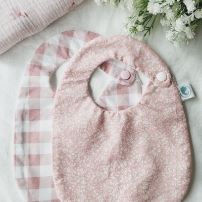 Pack babetes floral rosa