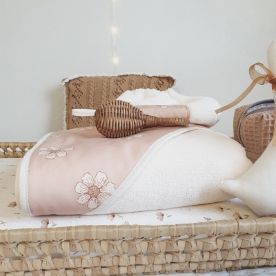 Toalha de banho margaridas in peach