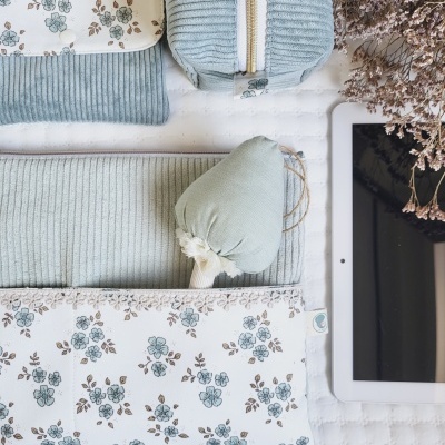 Bolsa para tablet/kobo bombazine verde água