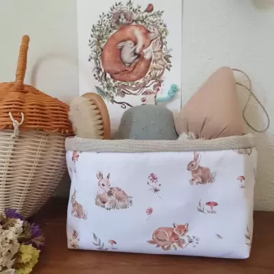 Cesto floresta em bege