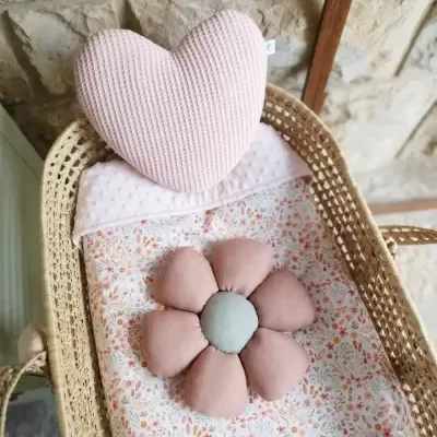 Almofada flor rosa velho