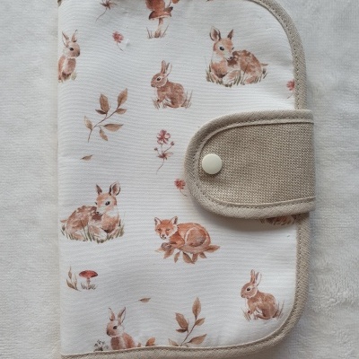 Porta documentos floresta em bege