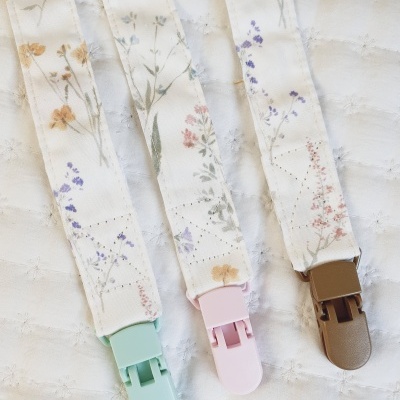 Fitas chupeta floral campestre