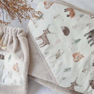 Toalha de banho animais do bosque