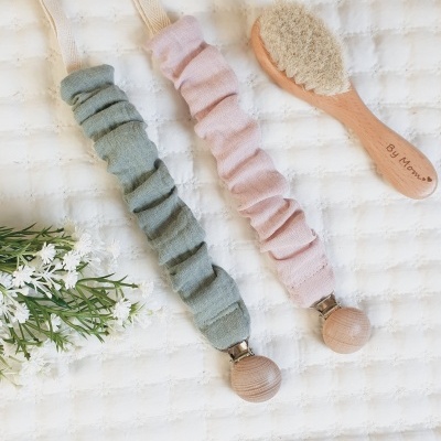 Fita chupeta musselina malva