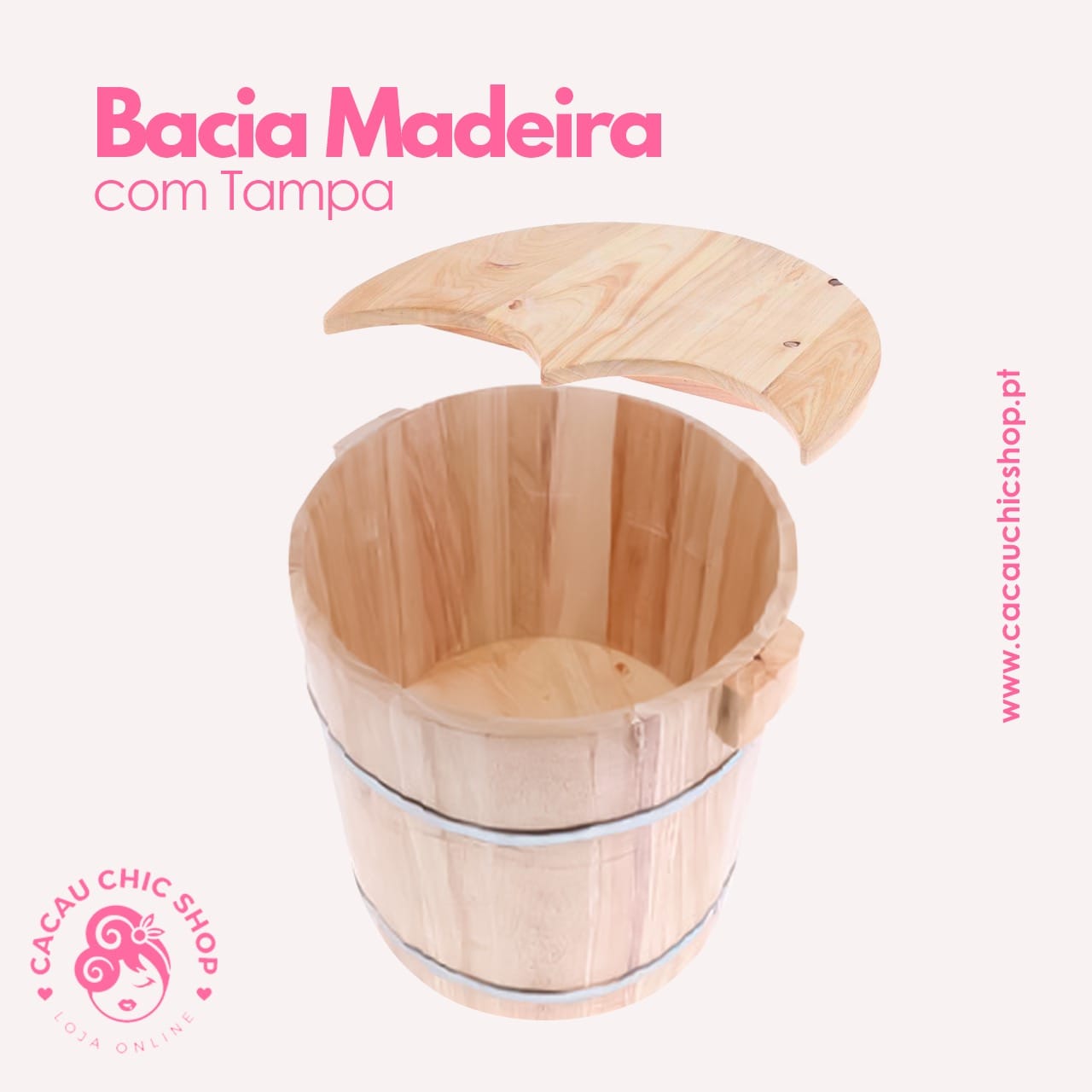 Bacia Madeira Com Tampa Pedicure Calista Spa Estética Bacia Madeira Com Tampa Pedicure Calista Spa Estética