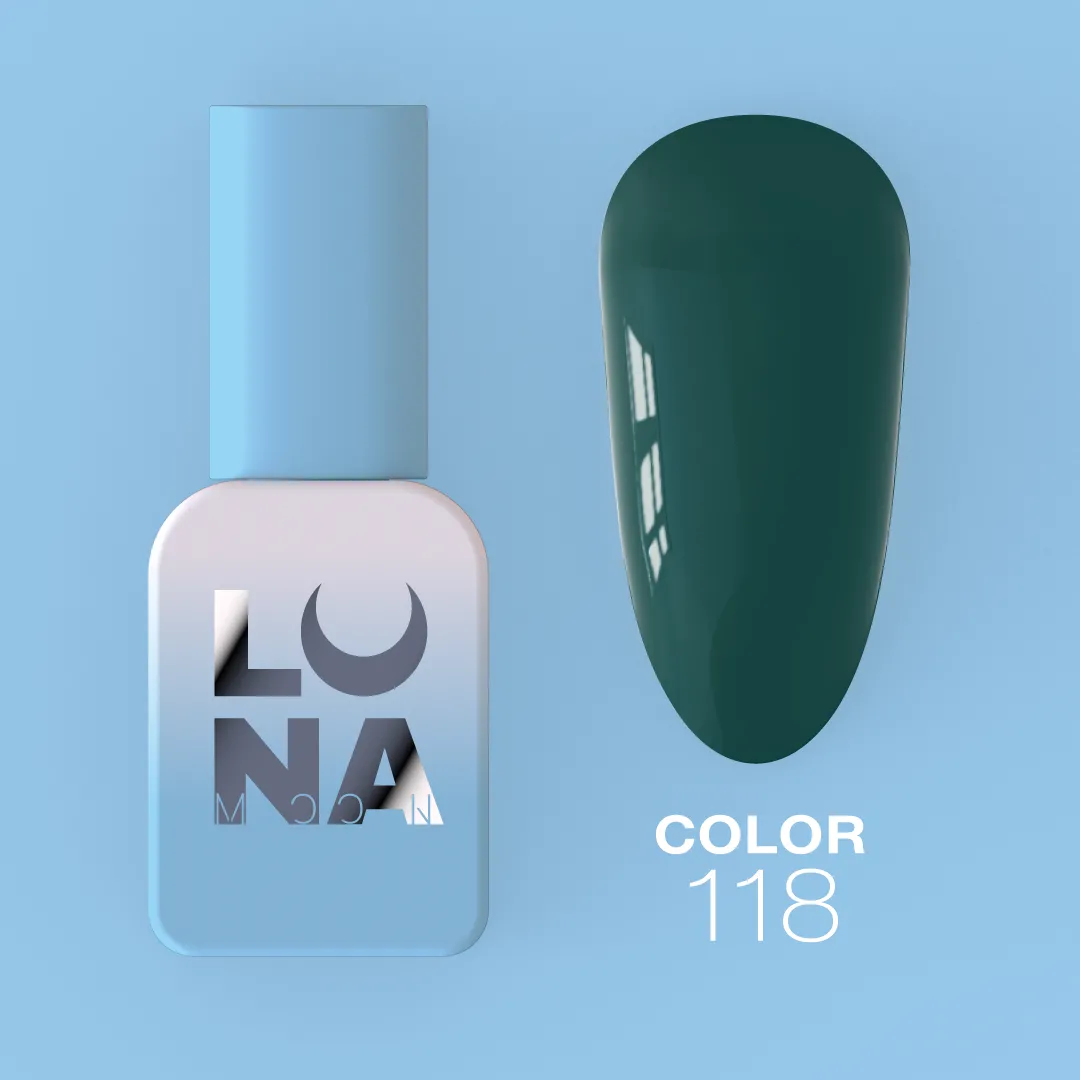 Frasco de verniz de unhas azul claro e amostra de verniz verde escuro