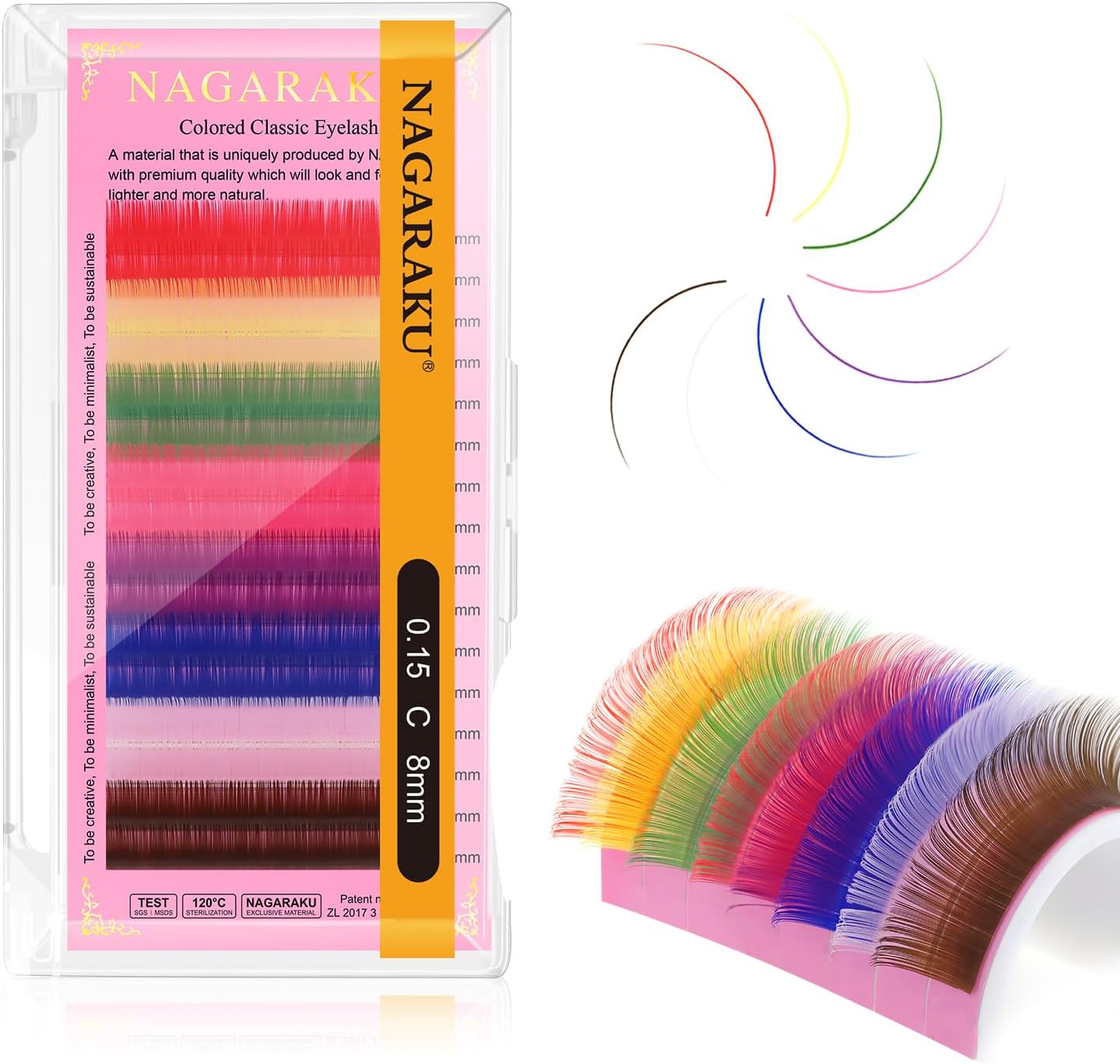 Pestanas Coloridas Nagaraku 0.15 C - Vários Tamanhos Pestanas Coloridas Nagaraku 0.15 C - Vários Tamanhos