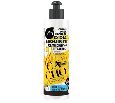 Gota Dourada O Dia Seguinte Creme de Pentear Rícino 300ml Frasco de creme para pentear Gota Dourada O Dia Seguinte 300 ml