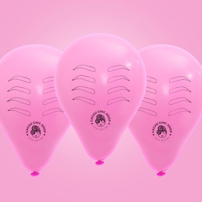 🌸 Kit 10 Balões Para Treino de Sobrancelhas