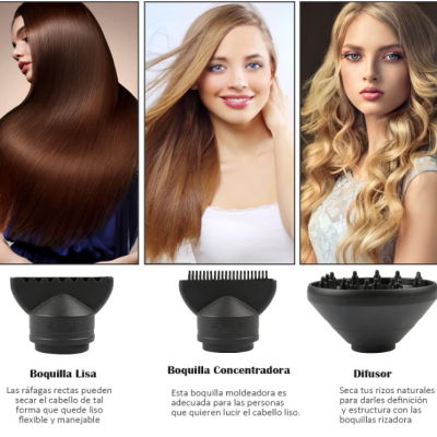 Secador de Cabelo Iónico 2000 W