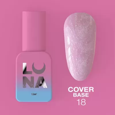 Cover Base Nº18 – Base Camuflagem Rosa Claro Shimmer – 13 ml LUNAmoon