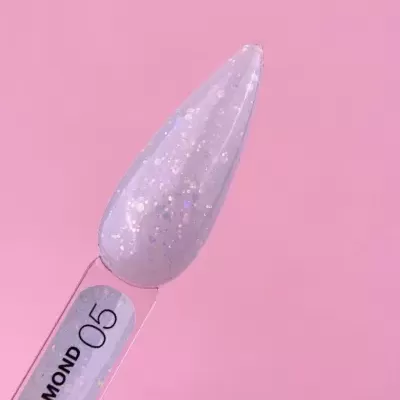 Diamond Gel Nº5 – Gel Construção Azul-Acinzentado Glitter – 15 ml LUNAmoon