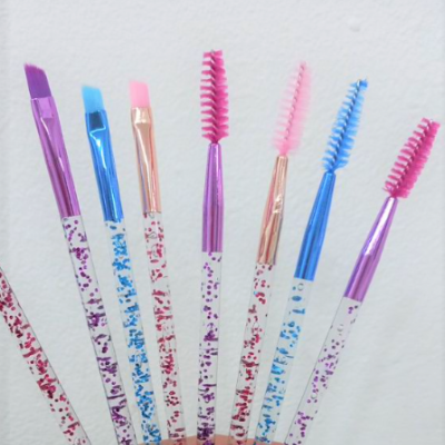 Pincel-Escova Chanfrado Glitter para Sobrancelhas
