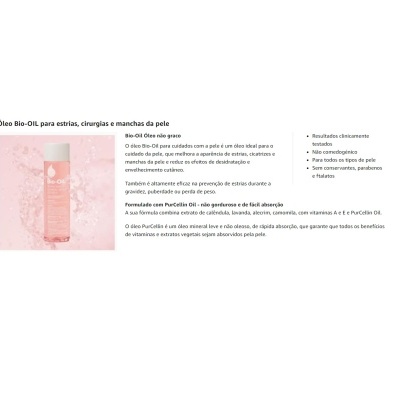 Bio-Oil Óleo não Óleoso 200ml Melhora Visivelmente Estrias, Cicatrizes e Manchas