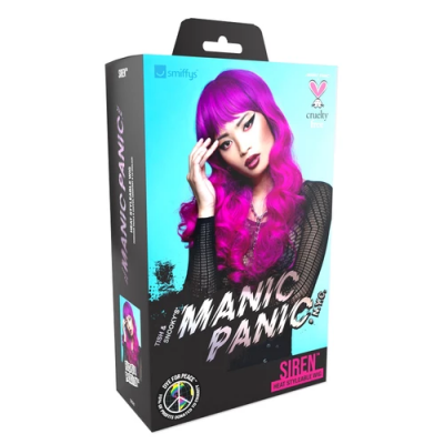 🌸 Peruca De Comprimento Longo Com Cachos E Franja - Fuchsia Passion - Manic Panic🌸