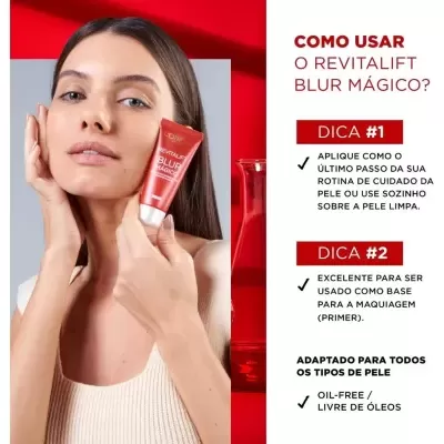 Primer Blur Mágico Textura Oil-Free L'Oréal Paris Revitalift - PRÉ-VENDA📍
