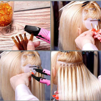 Queratina Granular para Extensões de Cabelo 2 Frascos