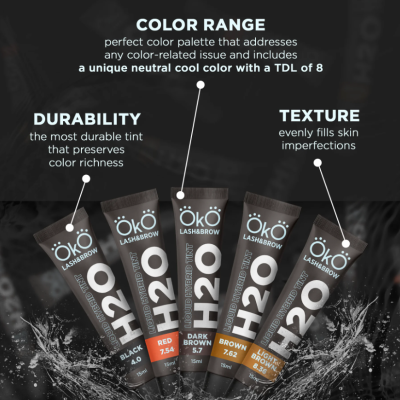 Kit 5 Tinturas Híbrida Líquida OkO Lash&Brow H2O + 1 Óxido - PRÉ-VENDA📍