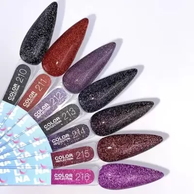 Verniz Gel Refletivo – Color Reflection Nº214 Roxo Escuro – 13 ml LUNAmoon