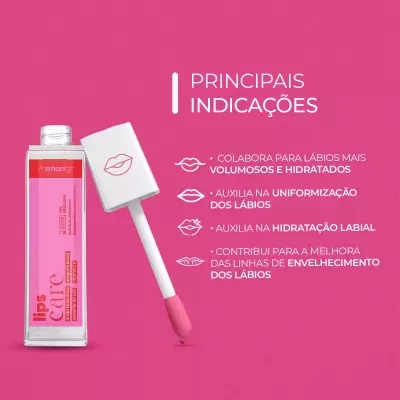 Smart Lips Care Gloss Volumizador Cereja 6ml Cor Rosa - Smart GR