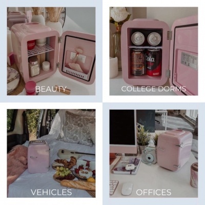 🌸 Mini Frigorífico Portátil para Cosméticos 4L