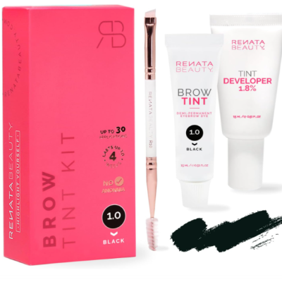 Kit de Tintura de Sobrancelha Cor Preta RB RENATA BEAUTY - Entrega Imediata 🟢