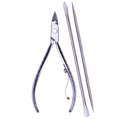 Kit Alicate de Cutícula + Espátula + Palito 778-EP Inox Mundial