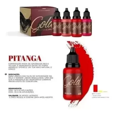 Kit 4 Pigmentos Mag Color Gold Line Lips - PRÉ-VENDA📍