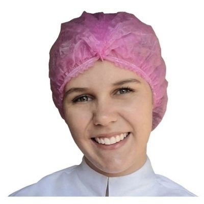 🌸 Toucas Descartáveis Rosa 10 und