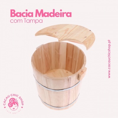 Bacia Madeira Com Tampa Pedicure Calista Spa Estética