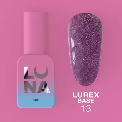 Lurex Base Nº13 – Base Camuflagem Refletiva Roxa Glitter – 13 ml LUNAmoon