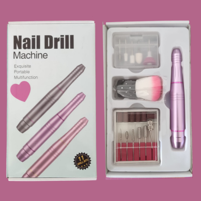 🌸 Kit Broca de Manicure e Pedicure Velocidade Ajustável Cores Variadas
