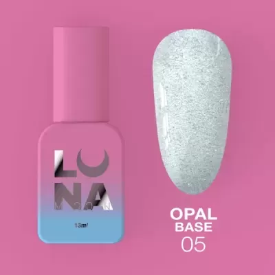 Opal Base Nº5 – Translúcida Glitter Branco – 13 ml LUNAmoon