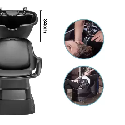 Rampa de Lavagem Cuba Reclinável Champ - Preto