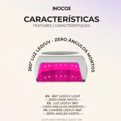 Inocos Catalizador LED UV Lamp Care Portátil 72W