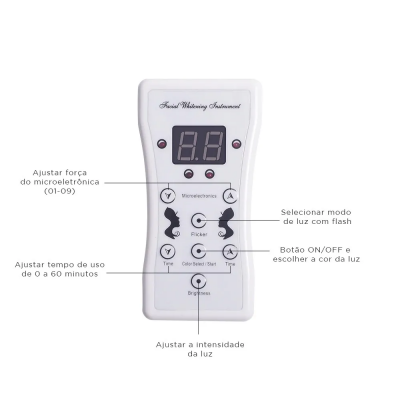 Máscara Led Face e Pescoço 7 Cores Fototerapia
