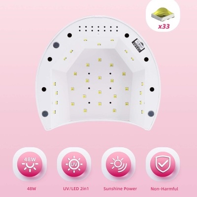 Catalisador de Unhas LED/UV Lilás SUNUV 48W
