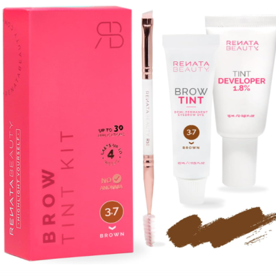 Kit de Tintura de Sobrancelha Castanho RB RENATA BEAUTY - Entrega Imediata 🟢