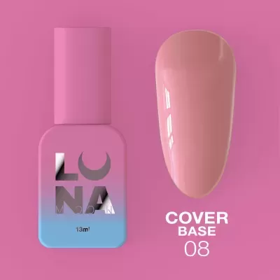 Cover Base Nº8 – Base Camuflagem Bege Escuro – 13 ml LUNAmoon