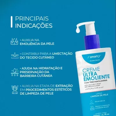 Creme Ultra Emoliente Aloe Vera e Trietanolamina 200 ml - Smart GR