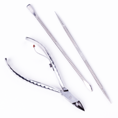 Kit Alicate de Cutícula + Espátula + Palito 778-EP Inox Mundial
