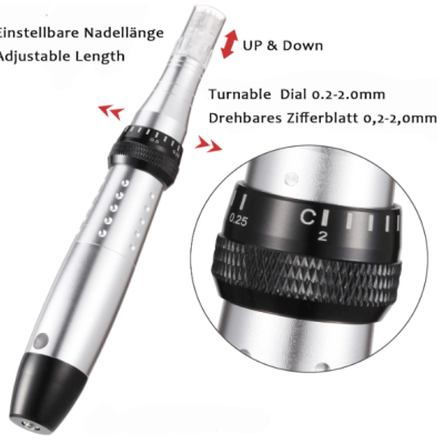 Kit DermaPen Profissional Facial e Couro Cabeludo | Ouro | Prata